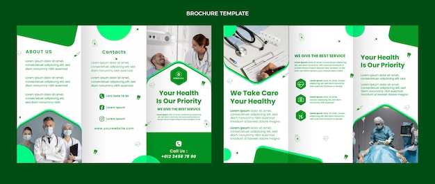 Free vector flat design medical brochure