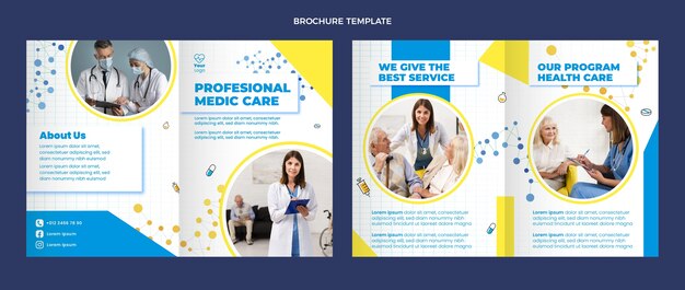 Медицинская брошюра в плоском дизайне