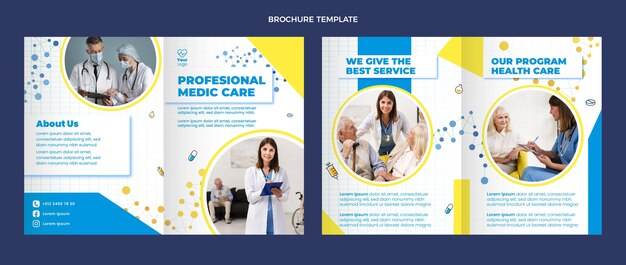 Flat design medical brochure