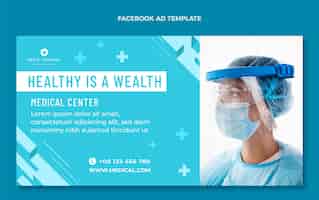 Free vector flat design medical  facebook ad