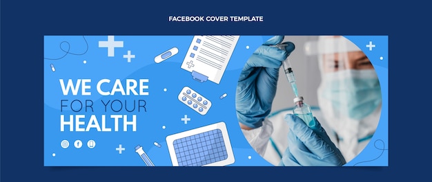 Copertina facebook medica dal design piatto