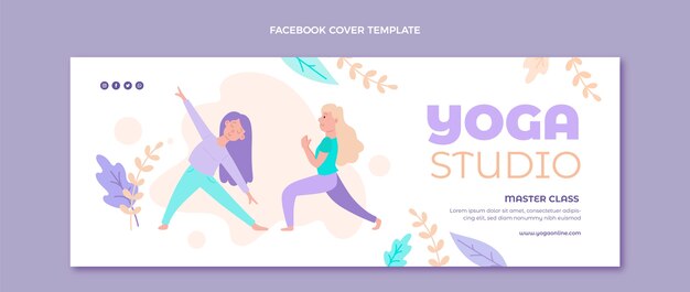 Free vector flat design medical facebook cover