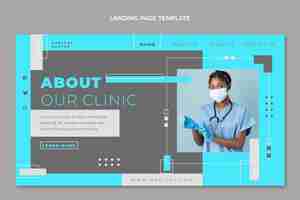 Free vector flat design medical landing page