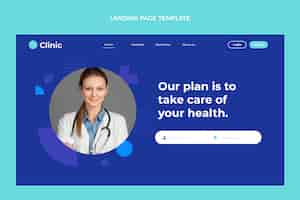 Free vector flat design medical landing page