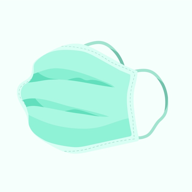 Flat design medical mask