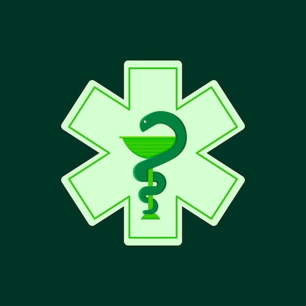 Free Vector flat design medical and pharmacy symbol
