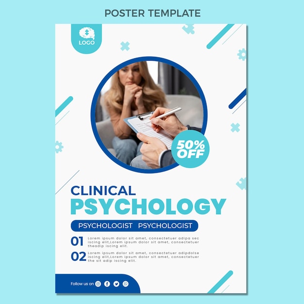 Free vector flat design medical poster