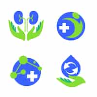 Бесплатное векторное изображение Медицинские символы плоского дизайна