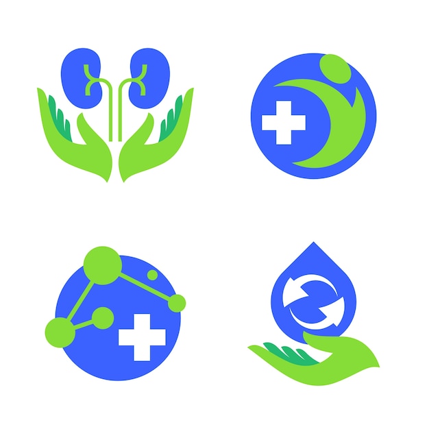 Flat design medical symbols
