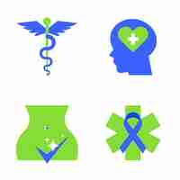 Free vector flat design medical symbols