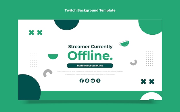 Free vector flat design medical twitch background