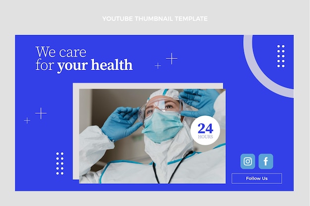 평면 디자인 의료 YouTube 미리보기 이미지