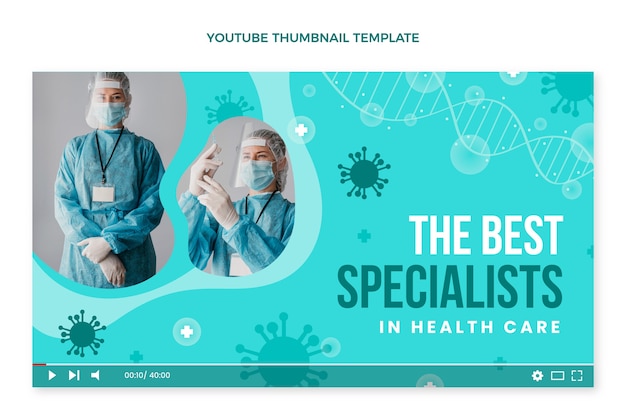 Flat design medical youtube thumbnail