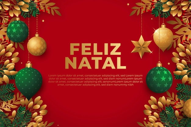 Vettore gratuito sfondo di buon natale design piatto