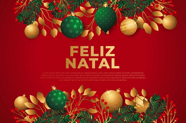 Free vector flat design merry christmas background