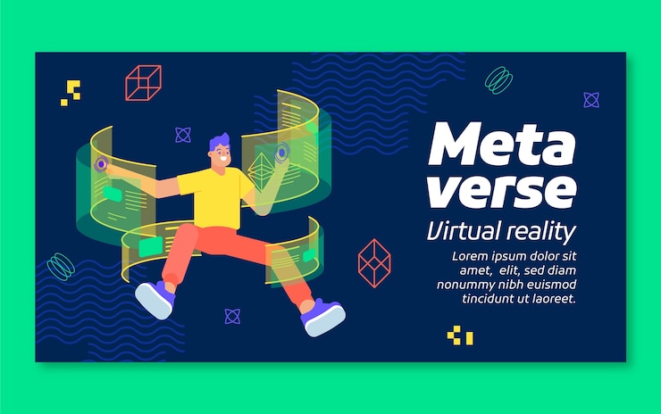 Free Vector flat design metaverse concept facebook post