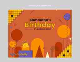 Free vector flat design minimal birthday template