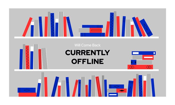 Free Vector flat design minimal book club  twitch background