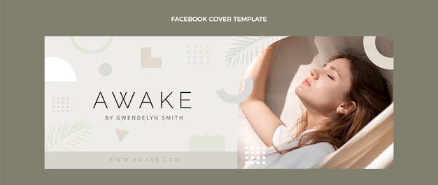 Free vector flat design minimal boutique facebook cover