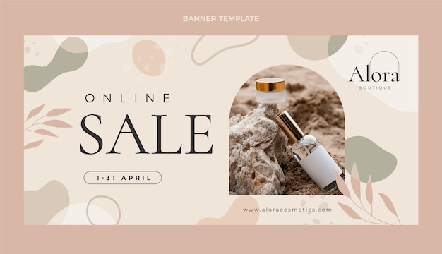 Flat design minimal boutique sale background