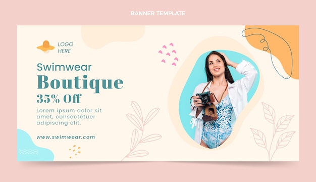 Vettore gratuito sfondo di vendita boutique minimal design piatto