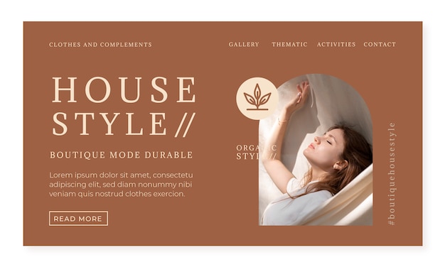 Flat design minimal boutique template design