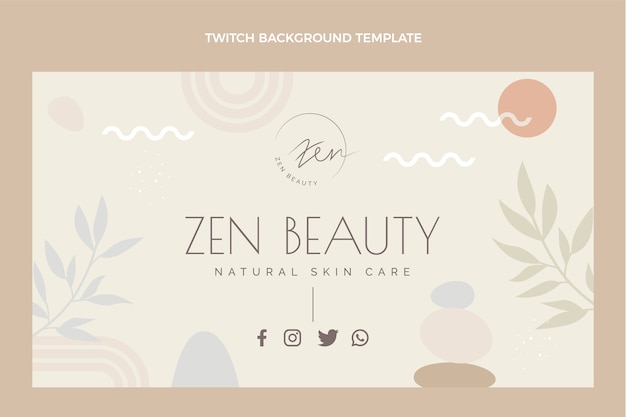 Free vector flat design minimal boutique template