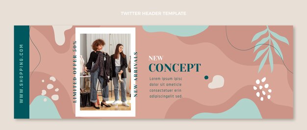 Flat design minimal boutique template