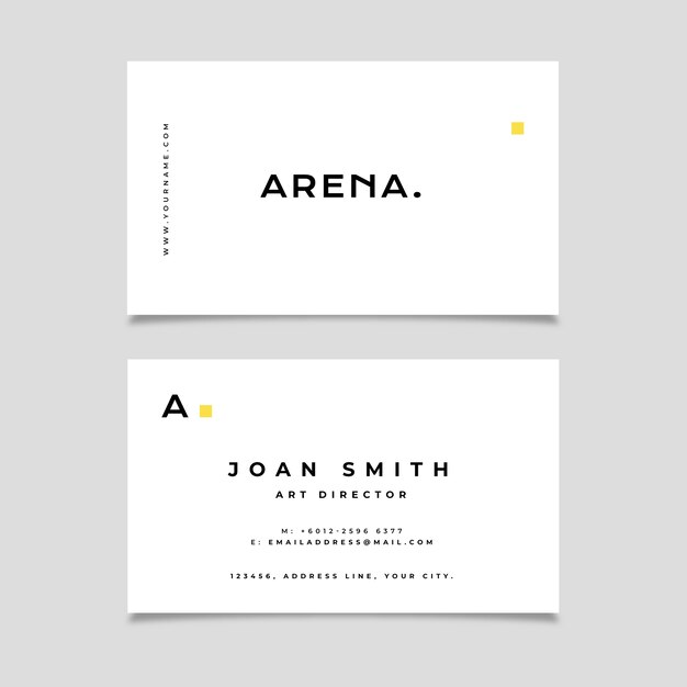 Flat design minimal business card design