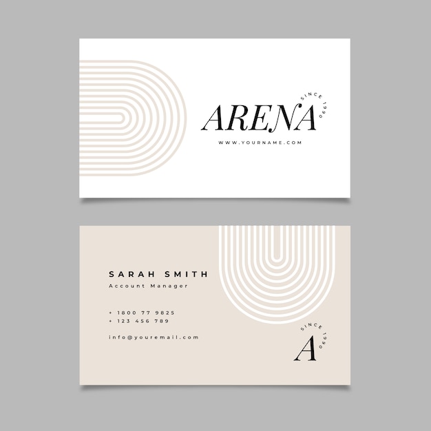 Free vector flat design minimal business card design