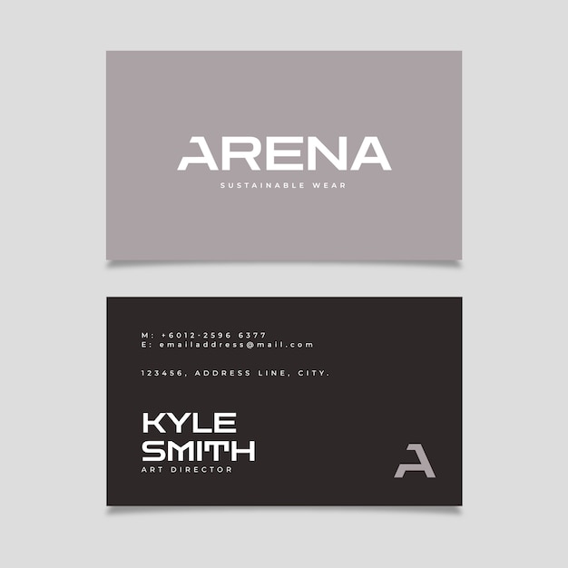 Flat design minimal business card design