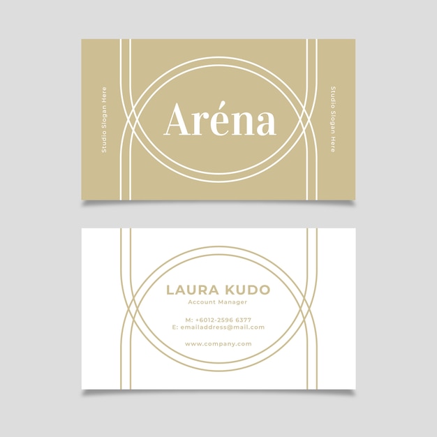 Free vector flat design minimal business card design