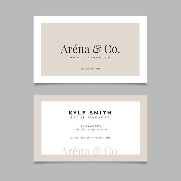 Free vector flat design minimal business card design