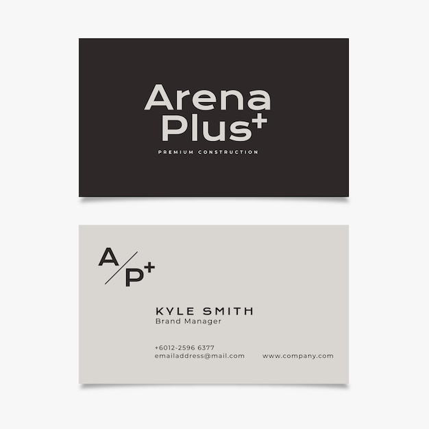 Free vector flat design minimal business card design