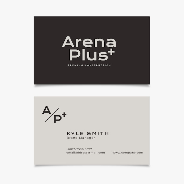 Плоский дизайн минимальный дизайн визитной карточки