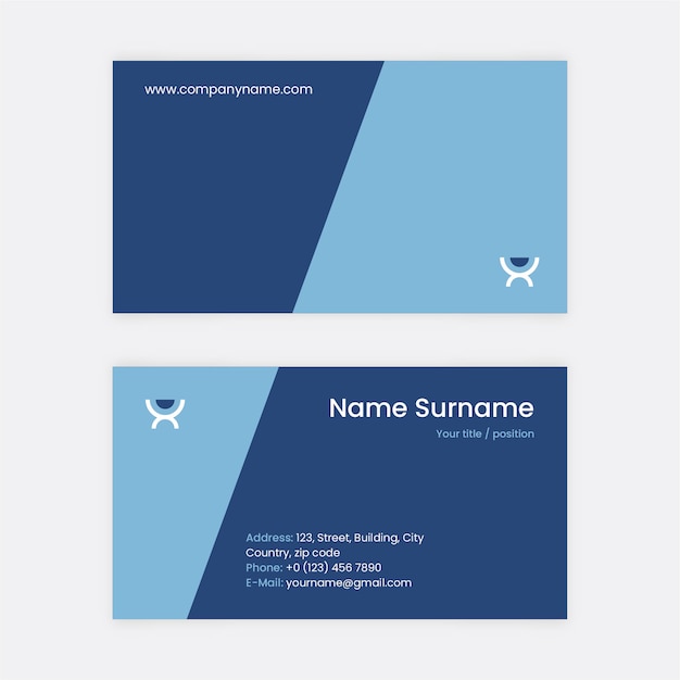 Free vector flat design minimal business card