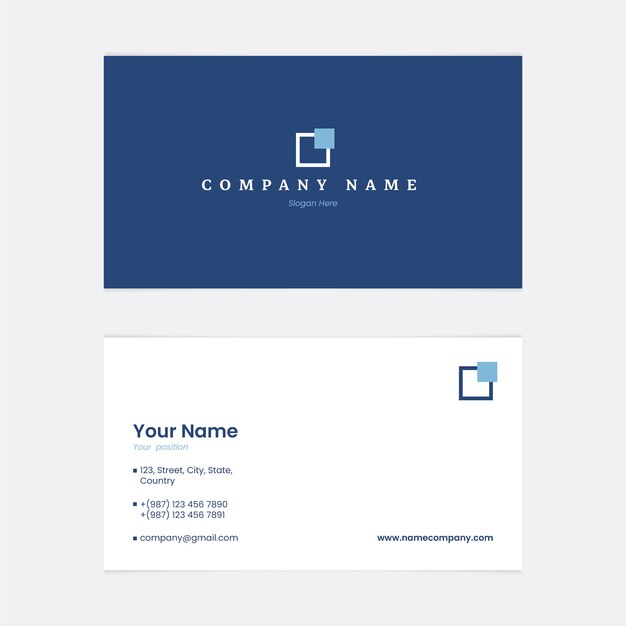 Flat design minimal business card