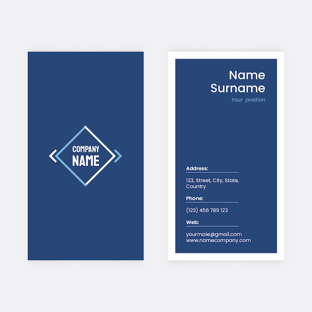 Free vector flat design minimal business card