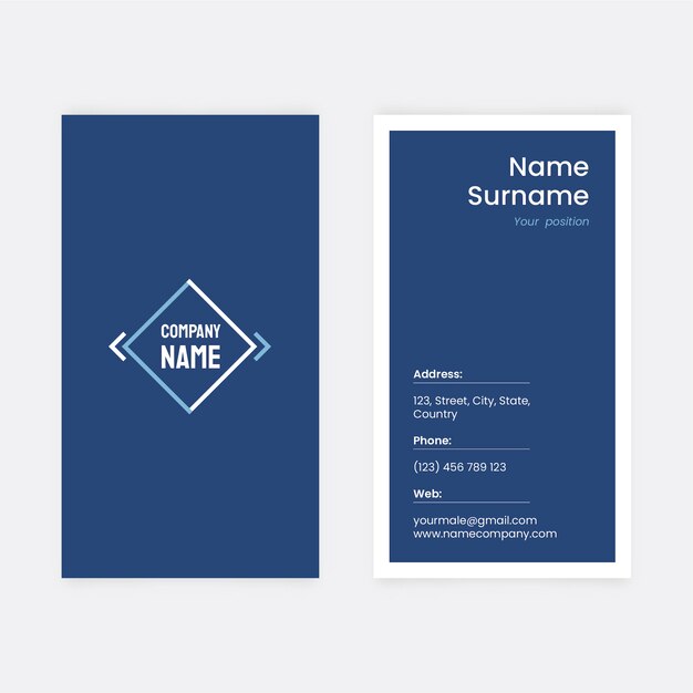 Flat design minimal business card