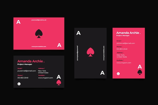 Free vector flat design minimal business card