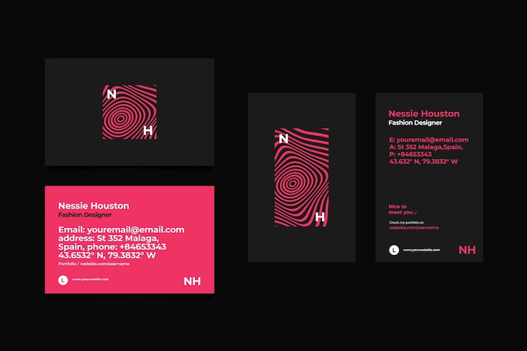 Free Vector flat design minimal business card