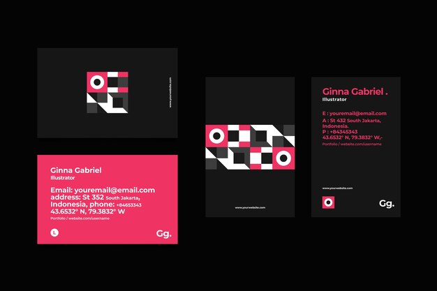 Flat design minimal business card