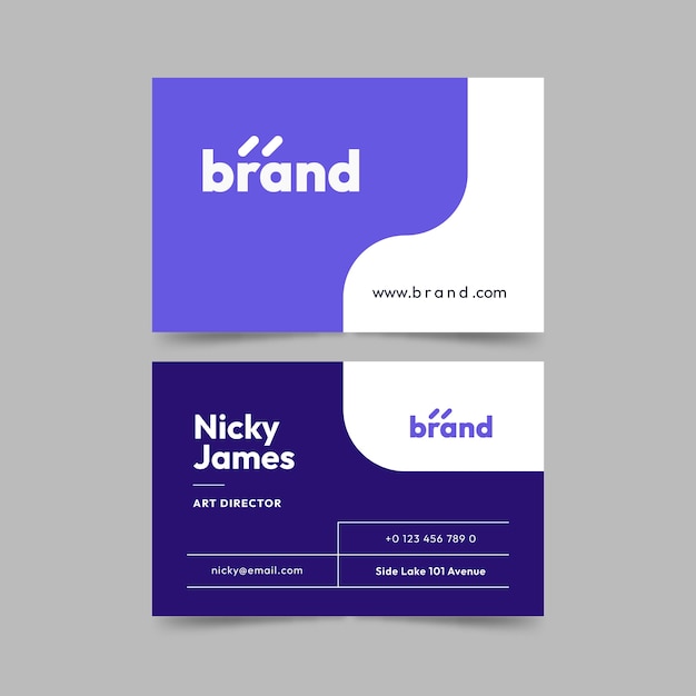 Free vector flat design minimal business card