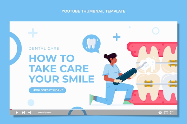 Flat design minimal dental clinic template