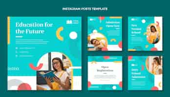 Free vector flat design minimal international school template