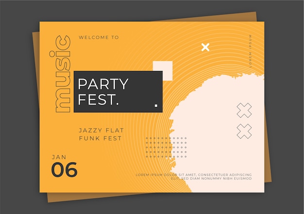 Free vector flat design minimal music festival photocall