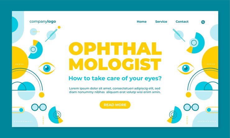 Free Vector flat design minimal ophthalmologist landing page
