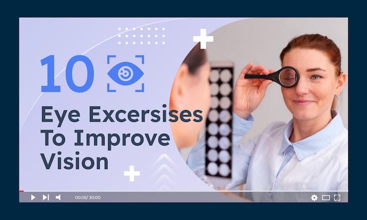Free Vector flat design minimal ophthalmologist youtube thumbnail