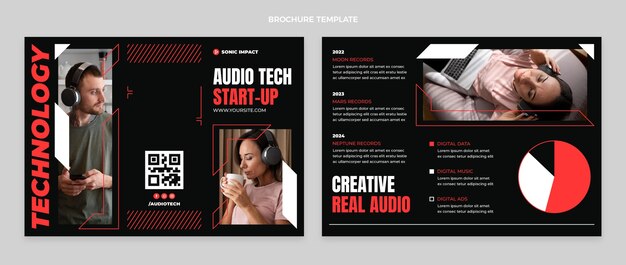 Flat design minimal technology brochure