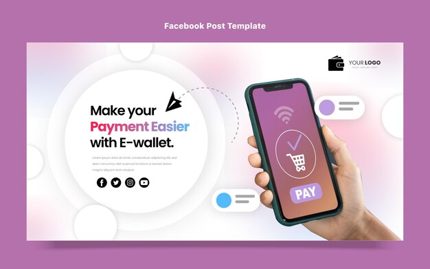 flat design minimal technology facebook post